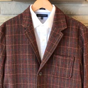 G.H. Bass & Co. Br Plaid Tweed Blazer, Size M New